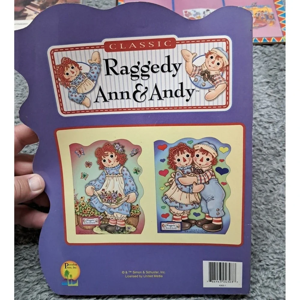 Vintage Whitman Raggedy Ann & Andy Circus Play Day Paper Dolls & Coloring Books - Picture 7 of 13